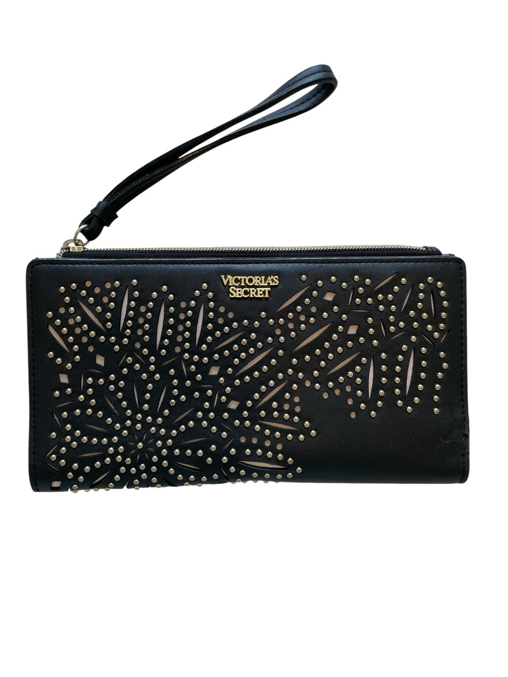 Victoria's Secret Black Studded Wristlet Wallet